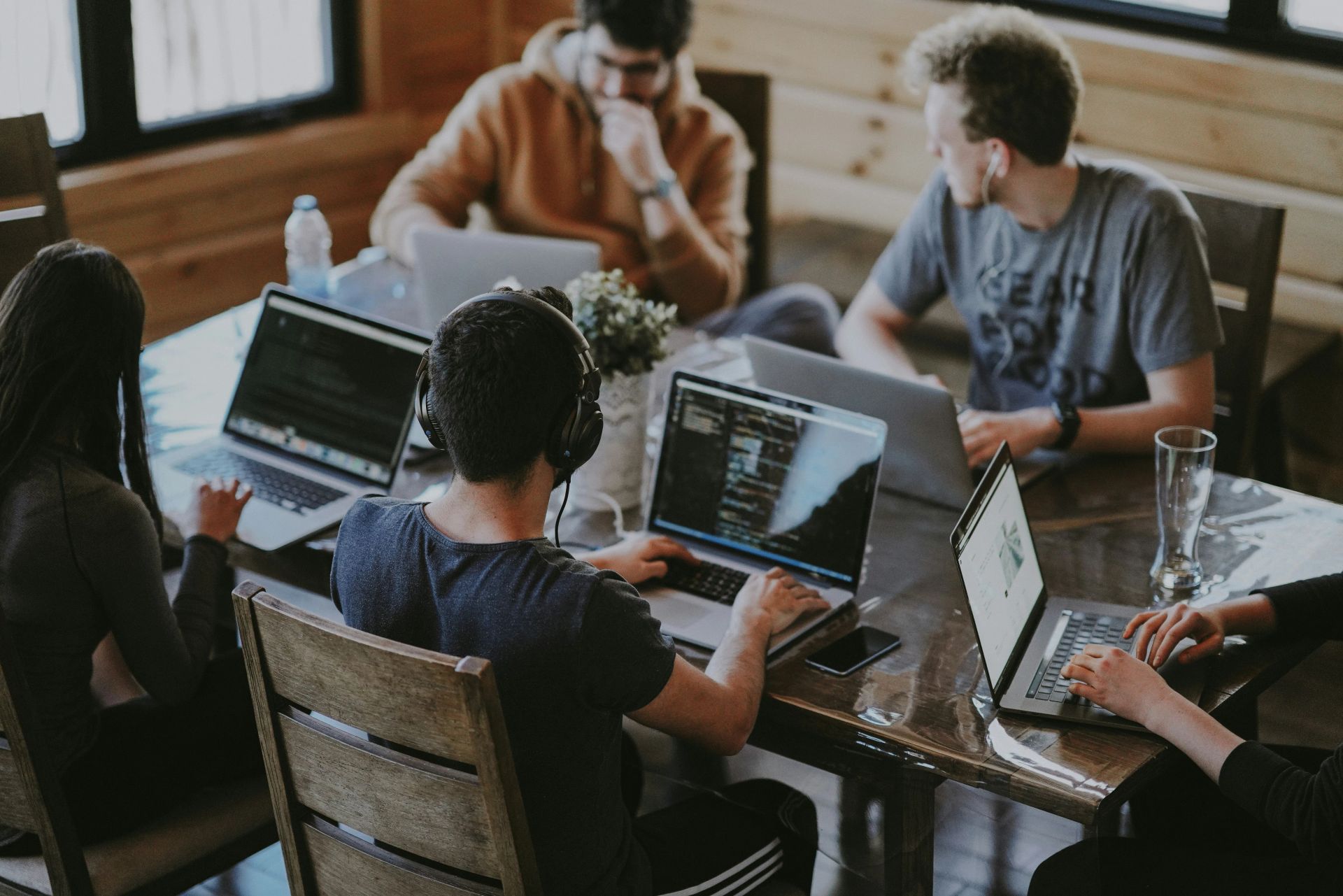 People working on project